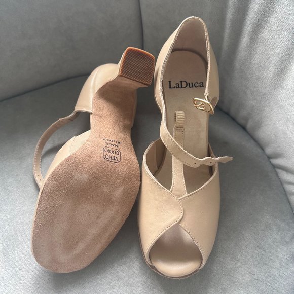 LaDuca Shoes - BRAND NEW Tan LaDuca Rita Dance Heels
